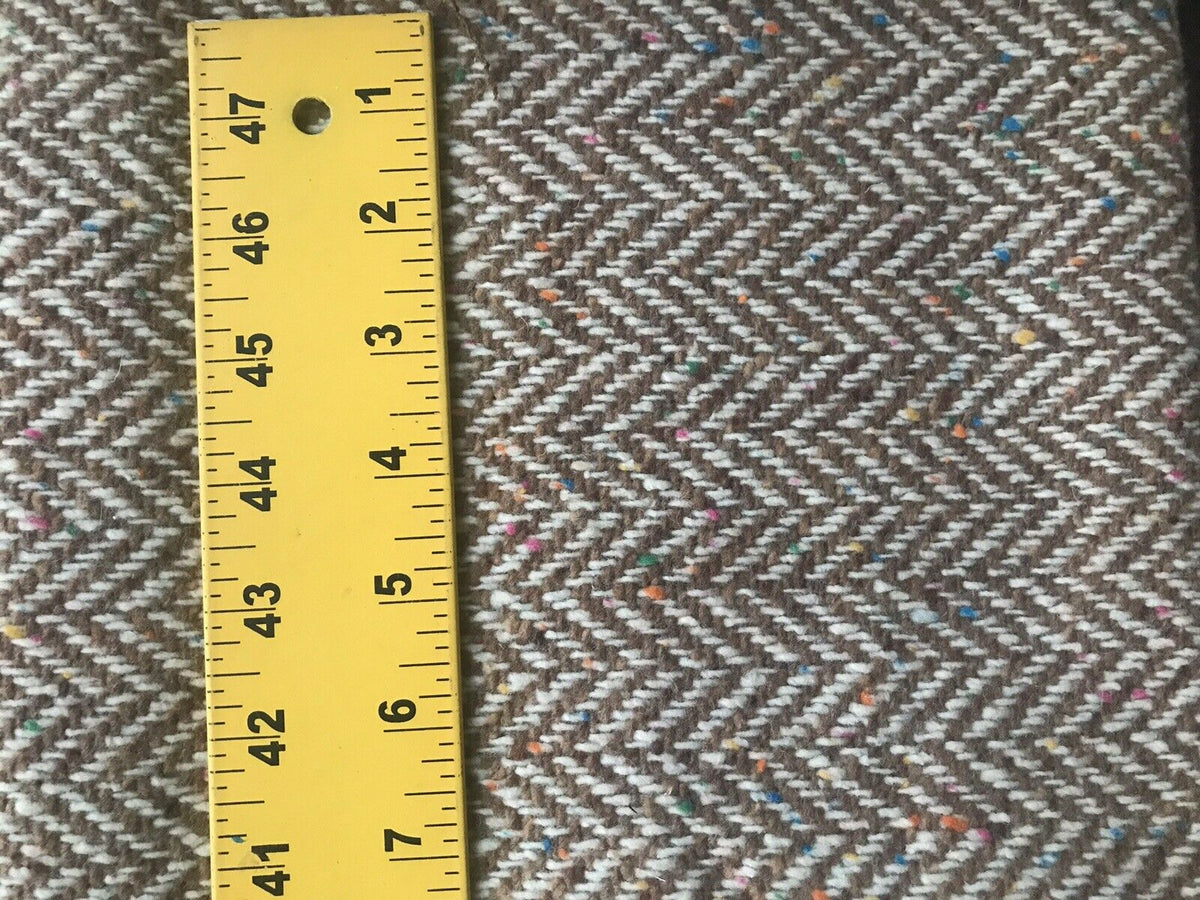 Lady Paige Novelty Designer Wool Oversized Herringbone Chevron Pattern Tweed Fabric - Camel - Fancy Styles Fabric Pierre Frey Lee Jofa Brunschwig & Fils
