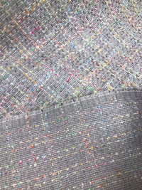 NEW Designer Nubby Upholstery Heavyweight Tweed Fabric- Gray & Multicolor BTY - Fancy Styles Fabric Pierre Frey Lee Jofa Brunschwig & Fils