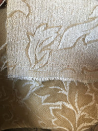 SALE! Designer Velvet Chenille Burnout Fabric - Yellow Beige - Fancy Styles Fabric Pierre Frey Lee Jofa Brunschwig & Fils