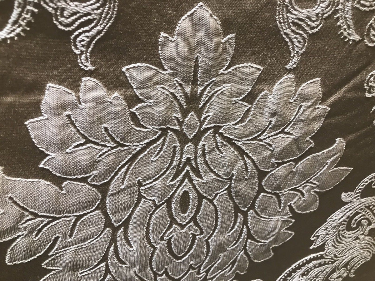 NEW! Gold Taupe Brocade Satin Upholstery Decorating Fabric - Fancy Styles Fabric Boutique