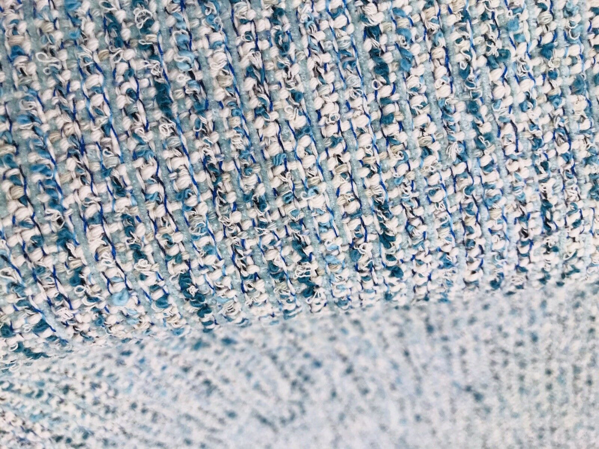 Back In Stock! Designer Upholstery Heavyweight Tweed Fabric- Aqua Blue- Sold By The Yard - Fancy Styles Fabric Pierre Frey Lee Jofa Brunschwig & Fils