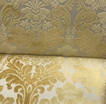 Italian Burnout Floral Chenille Velvet Upholstery Fabric - Soft Yellow - Fancy Styles Fabric Pierre Frey Lee Jofa Brunschwig & Fils