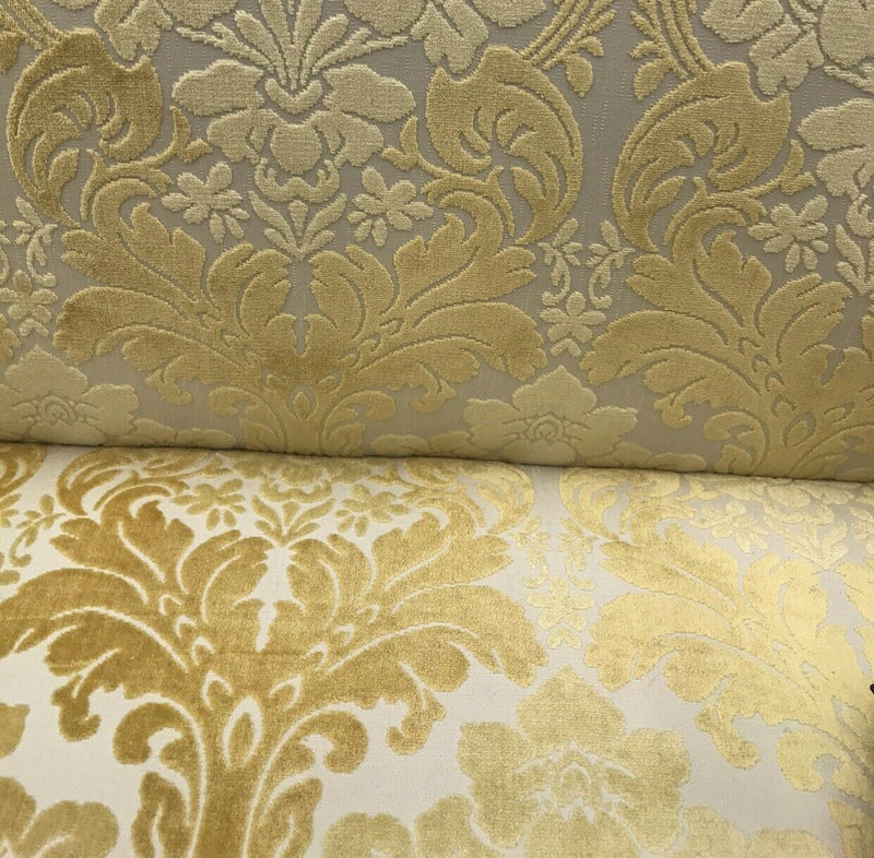 Miss Madeline Italian Burnout Floral Chenille Velvet Upholstery Fabric ...