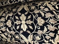 NEW SALE! Velvet Chenille Burnout Upholstery Drapery Fabric -Black & Gold Floral - Fancy Styles Fabric Pierre Frey Lee Jofa Brunschwig & Fils