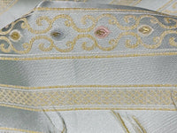 NEW Princess Avery Novelty Ritz Neoclassical Brocade Striped Satin Fabric - Louis Blue - Fancy Styles Fabric Pierre Frey Lee Jofa Brunschwig & Fils