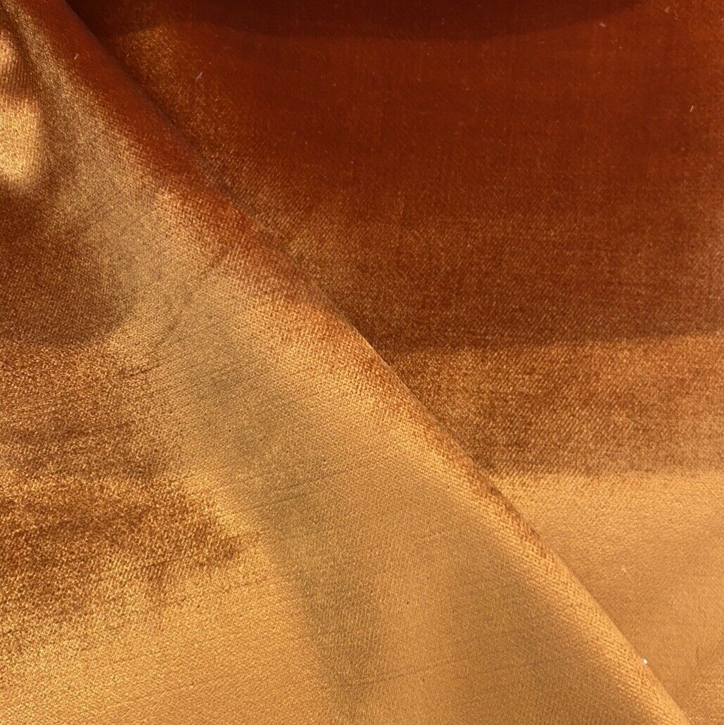 NEW Designer Made In Belgium Upholstery Velvet Fabric- Burnt Orange - Fancy Styles Fabric Pierre Frey Lee Jofa Brunschwig & Fils