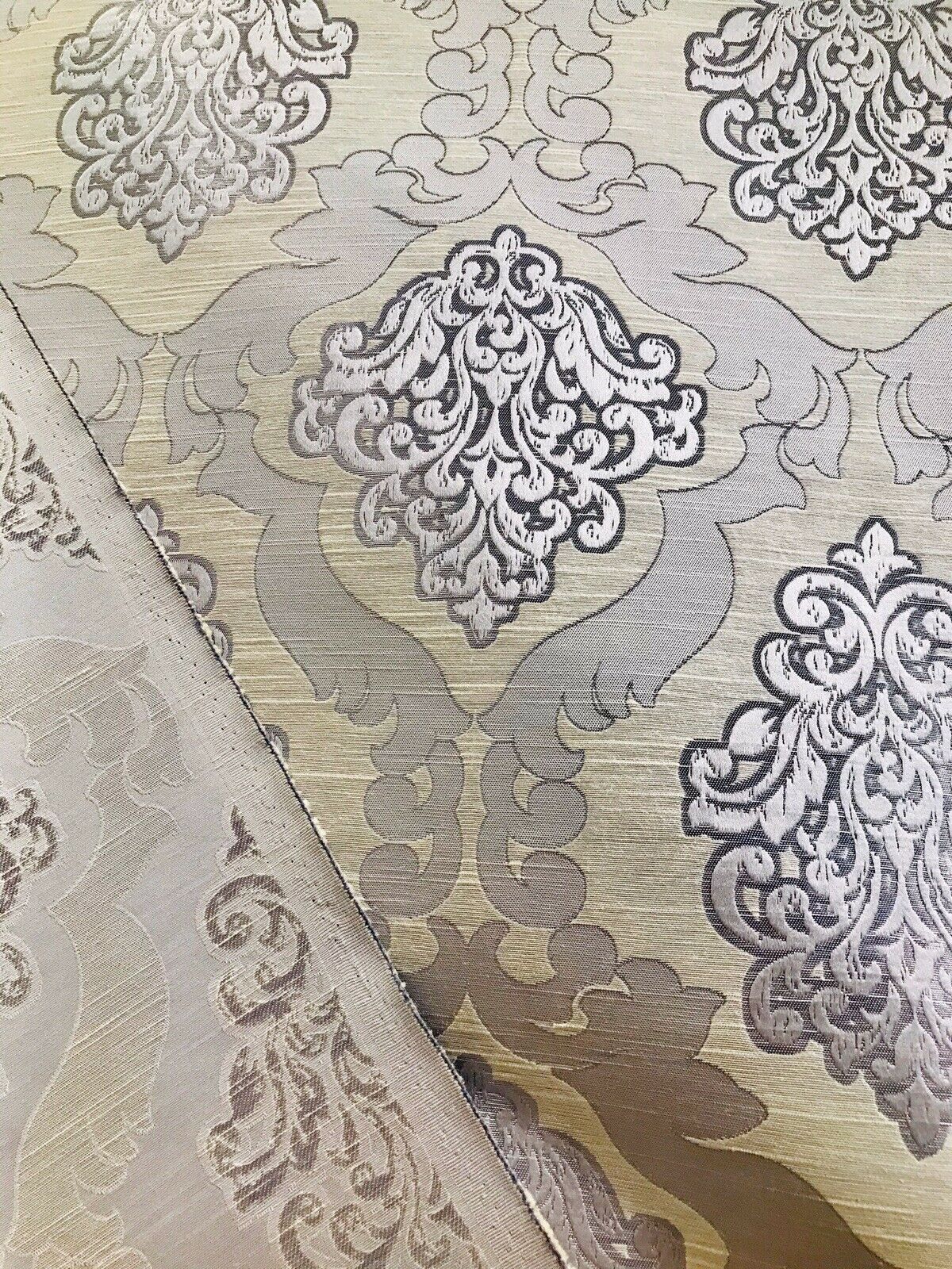 NEW Duchess Camille Designer Burnout Damask Satin Upholstery Fabric- Lavender Purple BTY - Fancy Styles Fabric Pierre Frey Lee Jofa Brunschwig & Fils