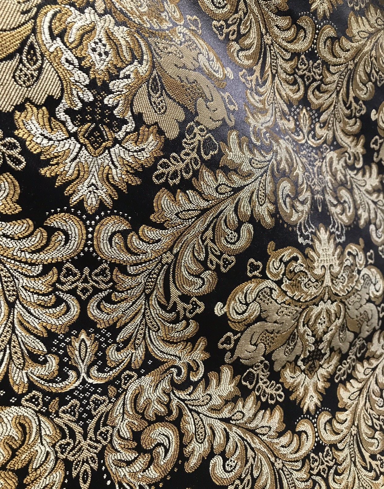 Black White Gold Damask Liverpool Print Fabric – SLPFabrics