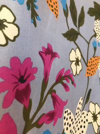 NEW! 100% Silk Charmeuse Gucci Inspired Fabric Multi Color Floral By The Yard - Fancy Styles Fabric Boutique