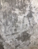 SWATCH- Designer Italian Crushed Velvet Chenille Upholstery Fabric - Silver Gray - Fancy Styles Fabric Boutique