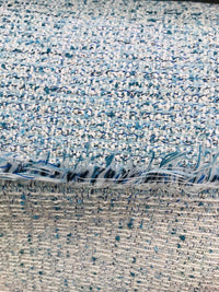 Back In Stock! Designer Upholstery Heavyweight Tweed Fabric- Aqua Blue- Sold By The Yard - Fancy Styles Fabric Pierre Frey Lee Jofa Brunschwig & Fils