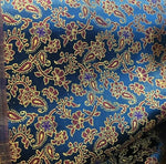 Countess Halle Designer 100% Silk Brocade Fabric- Midnight Blue Floral - Fancy Styles Fabric Pierre Frey Lee Jofa Brunschwig & Fils