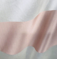 Designer Satin Brocade Fabric - Pink And White Stripes -  Drapery - Fancy Styles Fabric Pierre Frey Lee Jofa Brunschwig & Fils