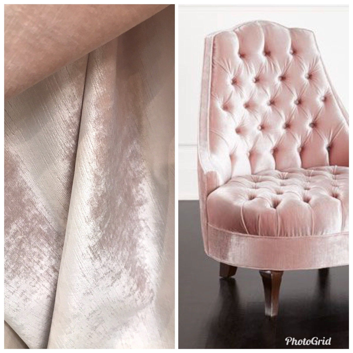 NEW! Designer Upholstery Velvet Fabric With Antique Sheen - Ballet Pink - Fancy Styles Fabric Pierre Frey Lee Jofa Brunschwig & Fils