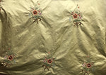 NEW! SALE! 100% Silk Taffeta Fabric - Made in Italy- Floral Embroidered Gold - Fancy Styles Fabric Boutique