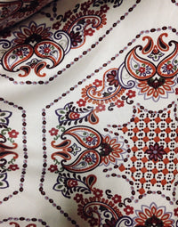 Close-Out Designer Runway 100% Silk Jersey Fabric Floral On White-  Sold by yard - Fancy Styles Fabric Pierre Frey Lee Jofa