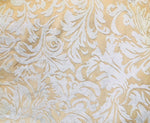 SWATCH- Designer Velvet Chenille Burnout Fabric - Cream Beige- Upholstery - Fancy Styles Fabric Pierre Frey Lee Jofa Brunschwig & Fils