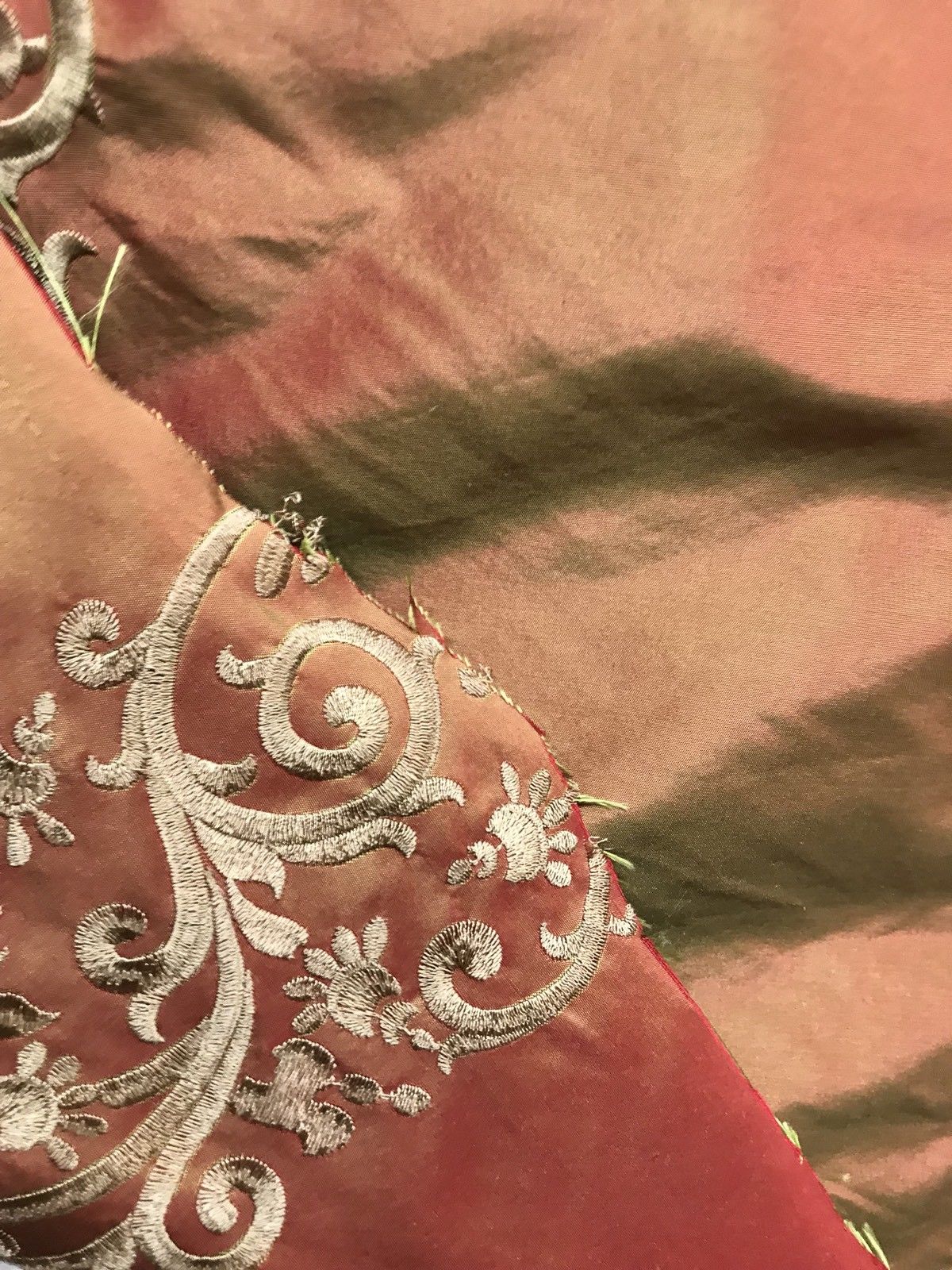 SALE! Designer 100% Silk Taffeta Interior Design Fabric - Antique Orange - Fancy Styles Fabric Pierre Frey Lee Jofa Brunschwig & Fils