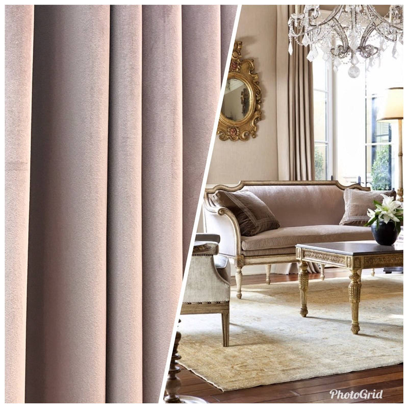 SWATCH Designer Drapery Velvet Fabric - Light Pink Lavender- Decorating - Fancy Styles Fabric Pierre Frey Lee Jofa Brunschwig & Fils