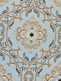 NEW! Princess Nina Designer Brocade Satin Damask Drapery & Upholstery Fabric- Duck Egg Blue - Fancy Styles Fabric Pierre Frey Lee Jofa Brunschwig & Fils
