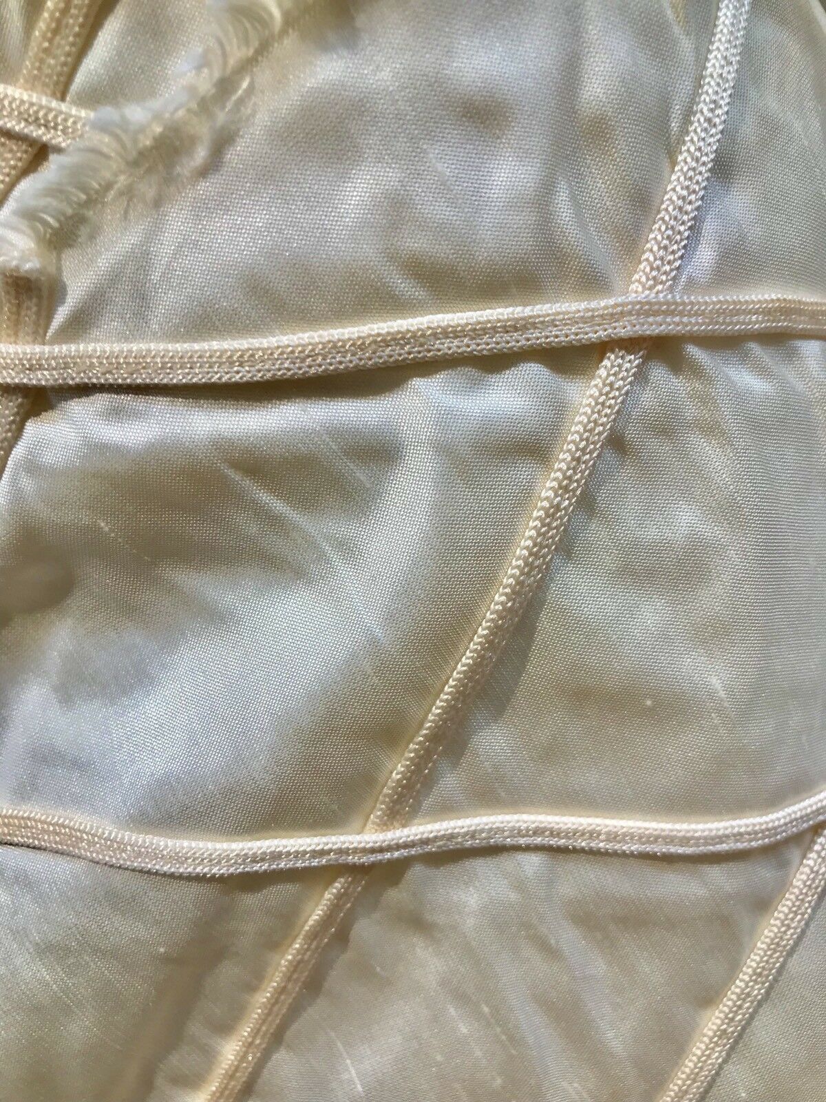 Queen Peyton 100% Silk Satin Quilted Designer Fabric- Ivory And Pink - Fancy Styles Fabric Pierre Frey Lee Jofa Brunschwig & Fils