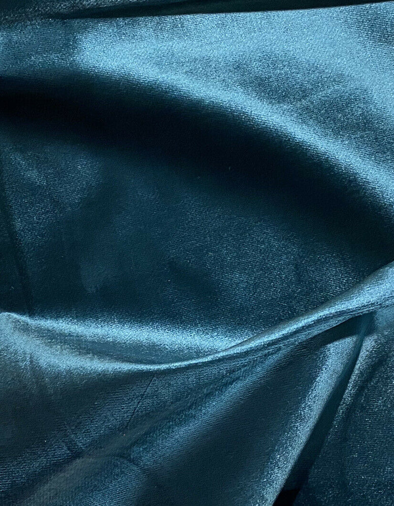 NEW Designer Made In Belgium Upholstery Velvet Fabric - Teal Blue- Peacock - Fancy Styles Fabric Pierre Frey Lee Jofa Brunschwig & Fils
