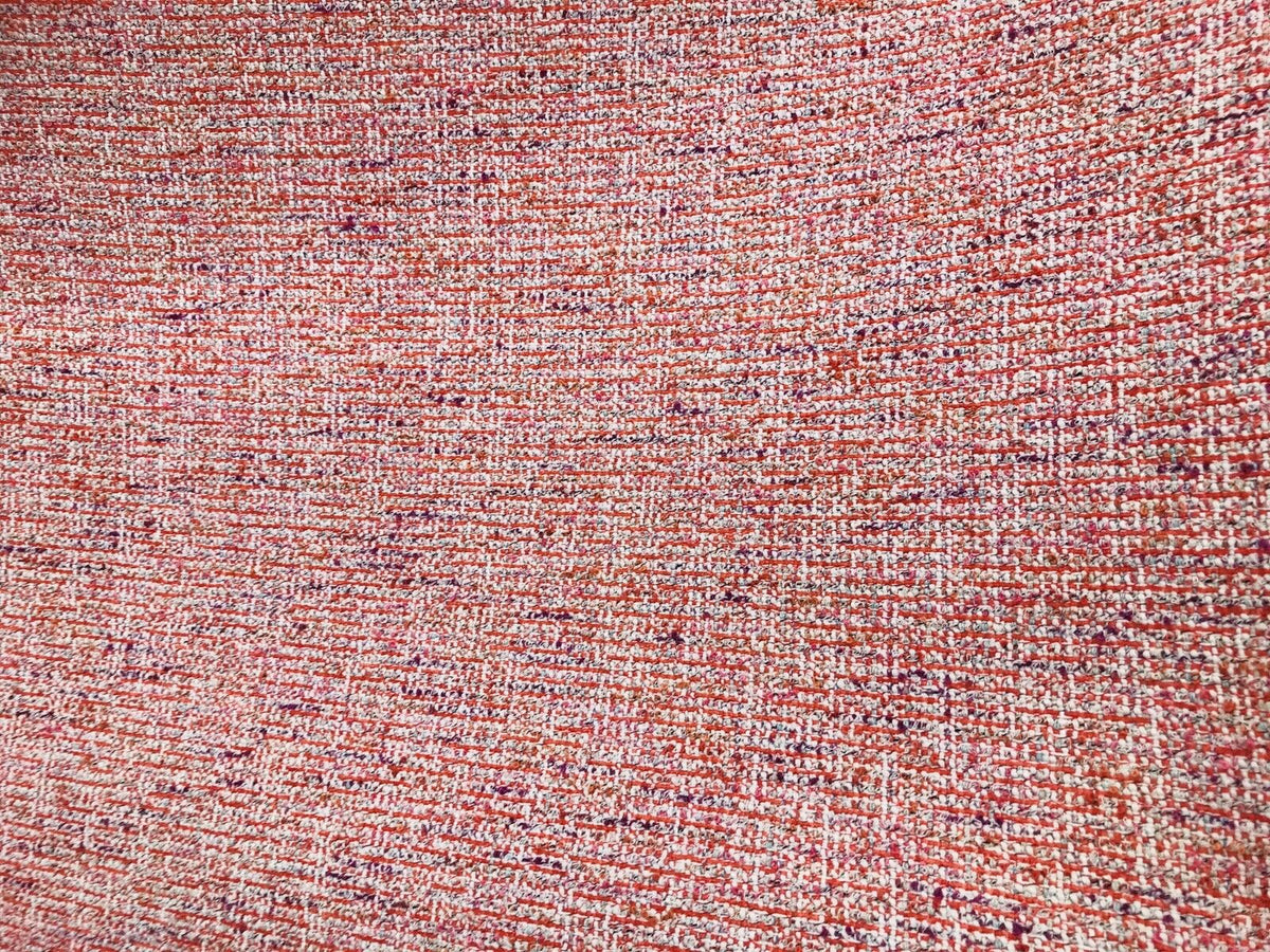 Designer Upholstery Heavyweight Tweed Fabric- Red White- Sold By The Yard - Fancy Styles Fabric Pierre Frey Lee Jofa Brunschwig & Fils