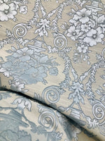 NEW! Lady Valerie Designer Brocade Satin Fabric - Yellow Neoclassical Floral Upholstery Damask - Fancy Styles Fabric Pierre Frey Lee Jofa Brunschwig & Fils