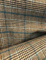 SALE! Close-Out Designer Wool Brown Plaid Woven Fabric- 60” Wide - Fancy Styles Fabric Boutique