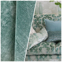 NEW Designer Velvet Checkered Upholstery Fabric - Spearmint Green- By the yard - Fancy Styles Fabric Pierre Frey Lee Jofa Brunschwig & Fils
