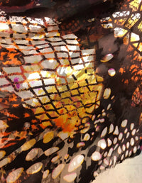 Designer Burnout 100% Silk Charmeuse- Animal And Leopard Motif- By the yard - Fancy Styles Fabric Pierre Frey Lee Jofa