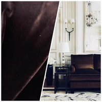 Designer Heavy Weight Velvet Upholstery Fabric- Chocolate Brown By The Yard - Fancy Styles Fabric Pierre Frey Lee Jofa