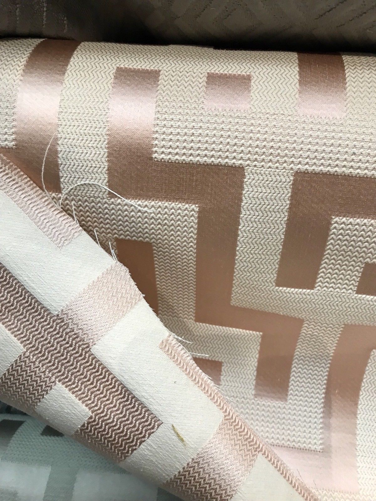 NEW Rose Gold Pink Designer Brocade Satin Upholstery Fabric- By The Yard - Fancy Styles Fabric Pierre Frey Lee Jofa Brunschwig & Fils