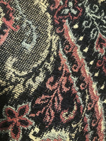 Designer Kilim Rug Inspired Chenille Upholstery Fabric - Black - Fancy Styles Fabric Pierre Frey Lee Jofa Brunschwig & Fils