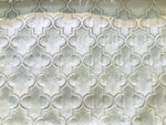 NEW! Designer Brocade Satin Fabric Interior Design- White Cross- Upholstery - Fancy Styles Fabric Boutique