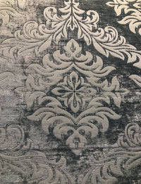 NEW Duke Albert Double Sided Burnout Chenille Velvet Fabric- Gray Upholstery Damask - Fancy Styles Fabric Pierre Frey Lee Jofa Brunschwig & Fils
