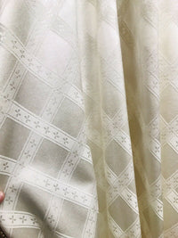 NEW SALE! Lady Beth Designer Brocade Drapery Fabric- Ivory- Upholstery Damask - Fancy Styles Fabric Pierre Frey Lee Jofa Brunschwig & Fils