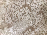 NEW SALE Designer Brocade Satin Damask Fabric- Antique Rose Gold- By The yard - Fancy Styles Fabric Boutique