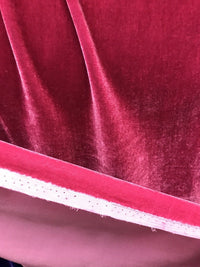 Designer Silk Rayon Velvet Fabric- Fuchsia Pink- Dress Weight- Sold By The Yard - Fancy Styles Fabric Pierre Frey Lee Jofa Brunschwig & Fils