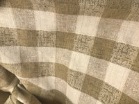NEW! Designer 100% Raw Silk Gingham Check Decorating Fabric -Camel Brown - Fancy Styles Fabric Pierre Frey Lee Jofa Brunschwig & Fils