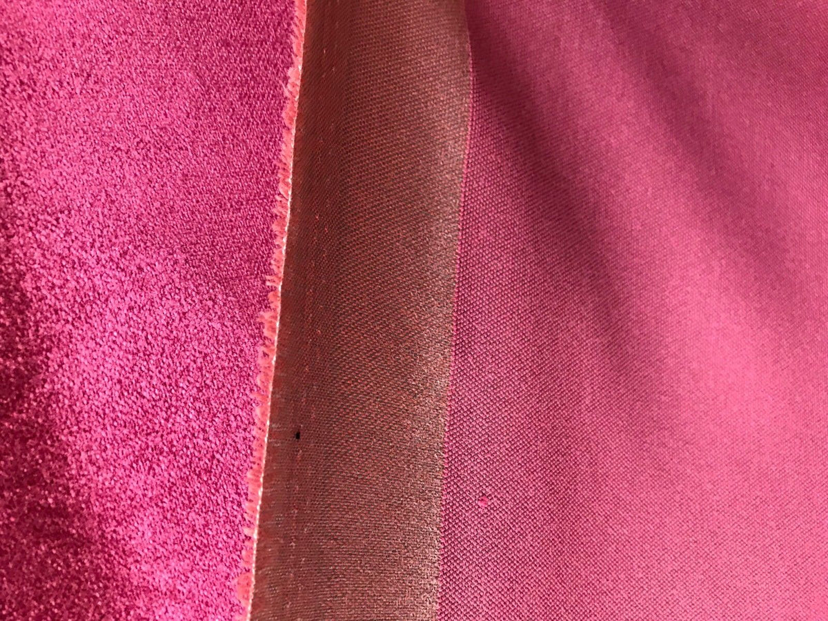 Designer Heavy Weight Upholstery Velvet Fabric- Fuchsia Pink- Sold By The Yard - Fancy Styles Fabric Pierre Frey Lee Jofa