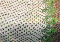 NEW! 100% Silk Chiffon Bohemian Fabric Green Dot Floral By The Yard - Fancy Styles Fabric Pierre Frey Lee Jofa Brunschwig & Fils