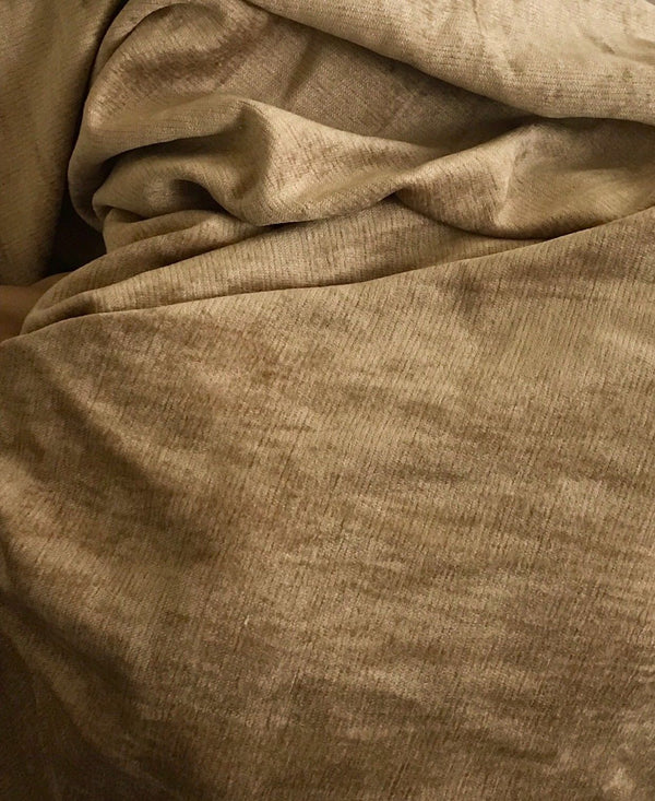 SALE! Designer Upholstery Chenille Velvet Fabric - Honey Beige - Fancy Styles Fabric Pierre Frey Lee Jofa Brunschwig & Fils