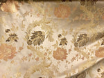 SALE 110” Wide Designer Brocade Satin Fabric- Antique Floral - Damask - Fancy Styles Fabric Boutique
