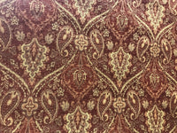 SWATCH Double Sided Burnout Kilim Rug Inspired Fabric- Red Orange Upholstery - Fancy Styles Fabric Pierre Frey Lee Jofa Brunschwig & Fils