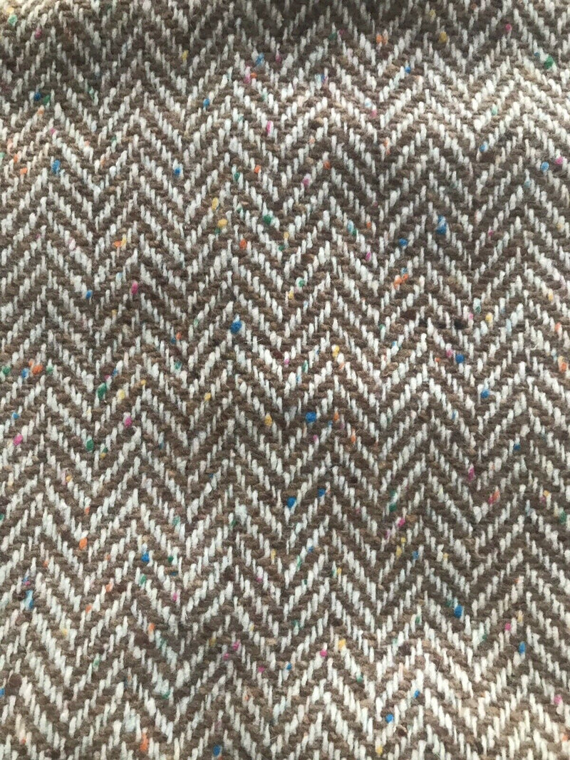 Lady Paige Novelty Designer Wool Oversized Herringbone Chevron Pattern Tweed Fabric - Camel - Fancy Styles Fabric Pierre Frey Lee Jofa Brunschwig & Fils