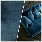 NEW! Princess Gretchen Designer Antique Inspired Velvet Fabric - Peacock Blue - Upholstery - Fancy Styles Fabric Pierre Frey Lee Jofa Brunschwig & Fils