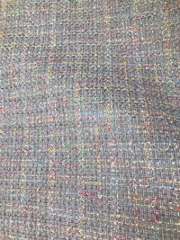 NEW Designer Nubby Upholstery Heavyweight Tweed Fabric- Gray & Multicolor BTY - Fancy Styles Fabric Pierre Frey Lee Jofa Brunschwig & Fils