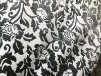 Baroness Angela Burnout Velvet Upholstery Fabric - Floral Charcoal & White LLPVS0008 - Fancy Styles Fabric Pierre Frey Lee Jofa Brunschwig & Fils
