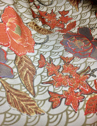 Close-Out Designer Runway 100% Silk Jersey Fabric Floral On Ivory-  Sold by yard - Fancy Styles Fabric Pierre Frey Lee Jofa